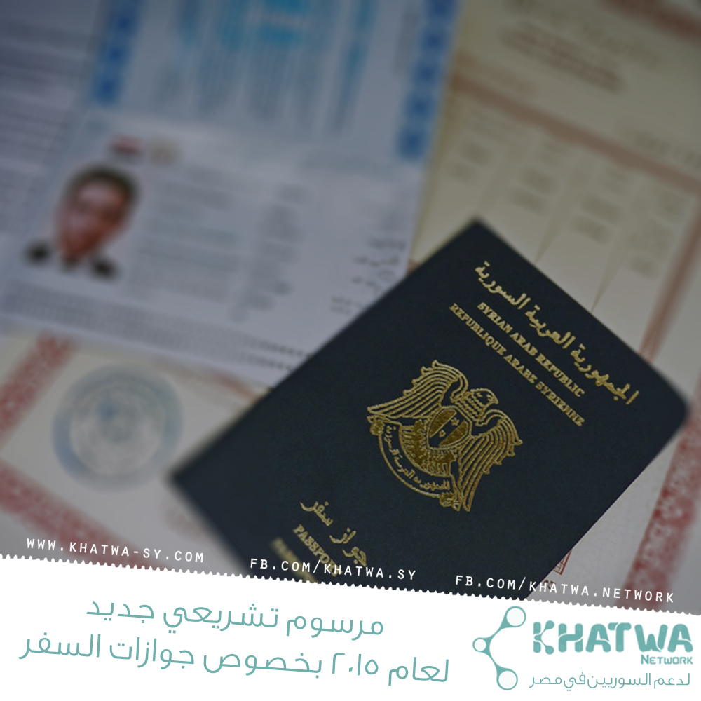 مرسوم تشريعي جديد لعام 2015 بخصوص جوازات السفر